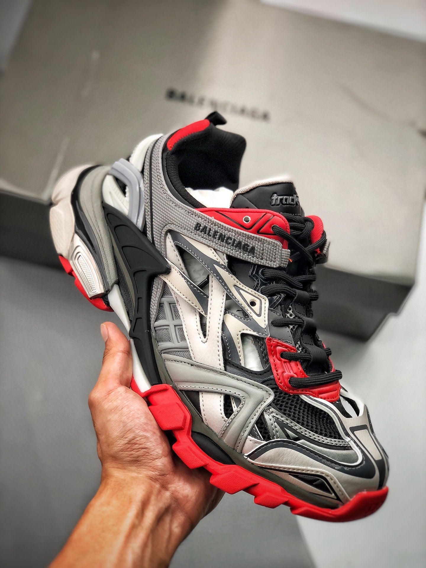 Balenciaga track 2 grey 2024 red