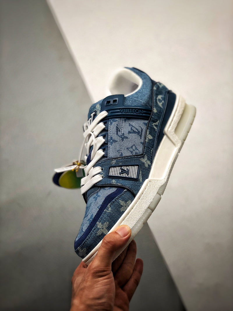 LV Trainer "Denim Monogram"