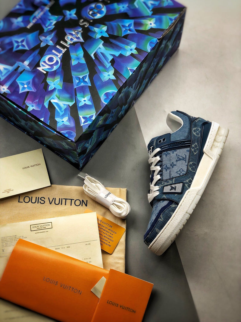 LV Trainer "Denim Monogram"