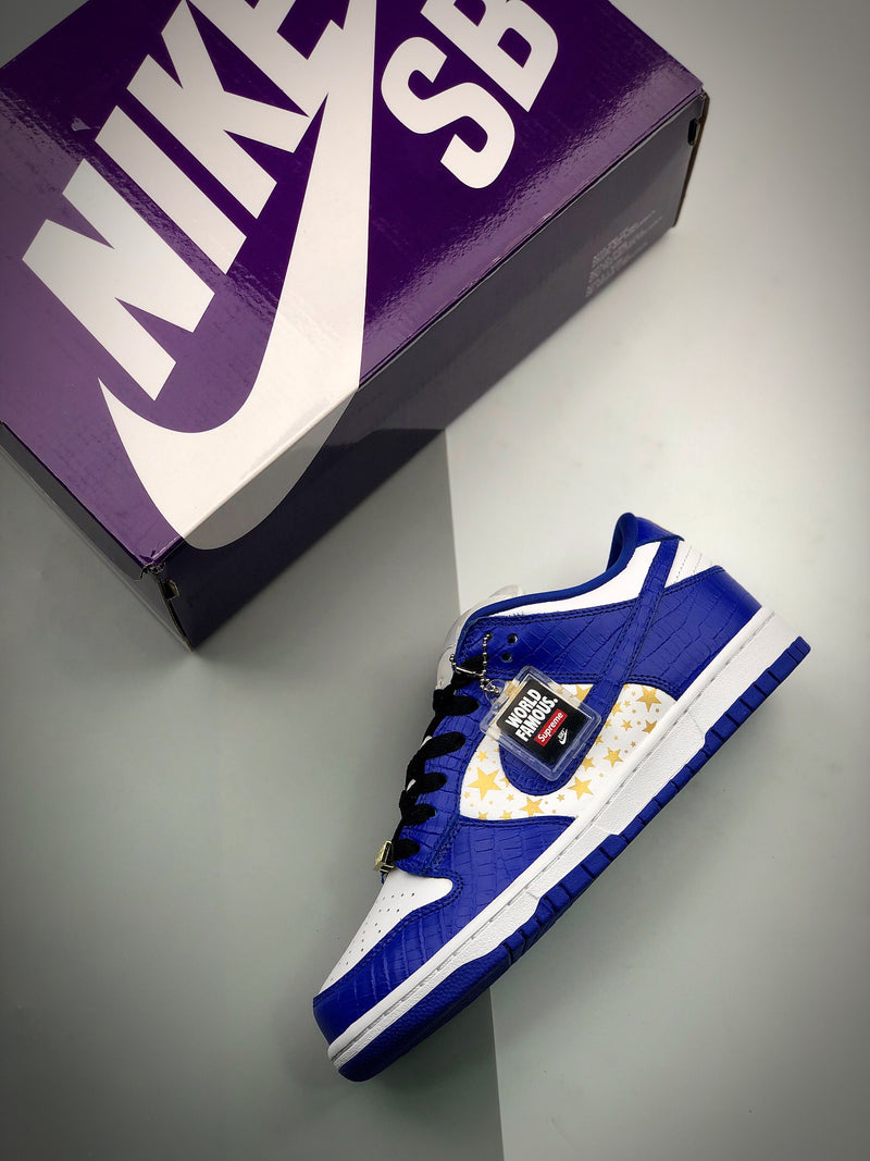 SB Dunk Low x Supreme "Stars Hyper Royal"