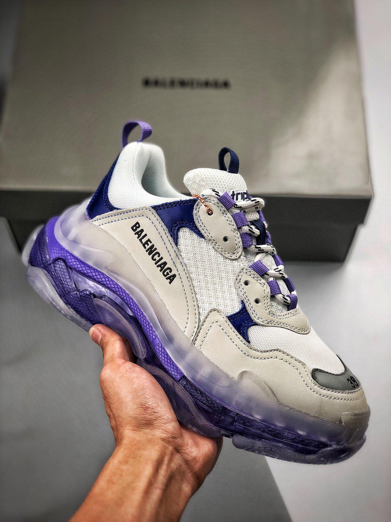 Balenciaga Triple S clear sole "Blue"