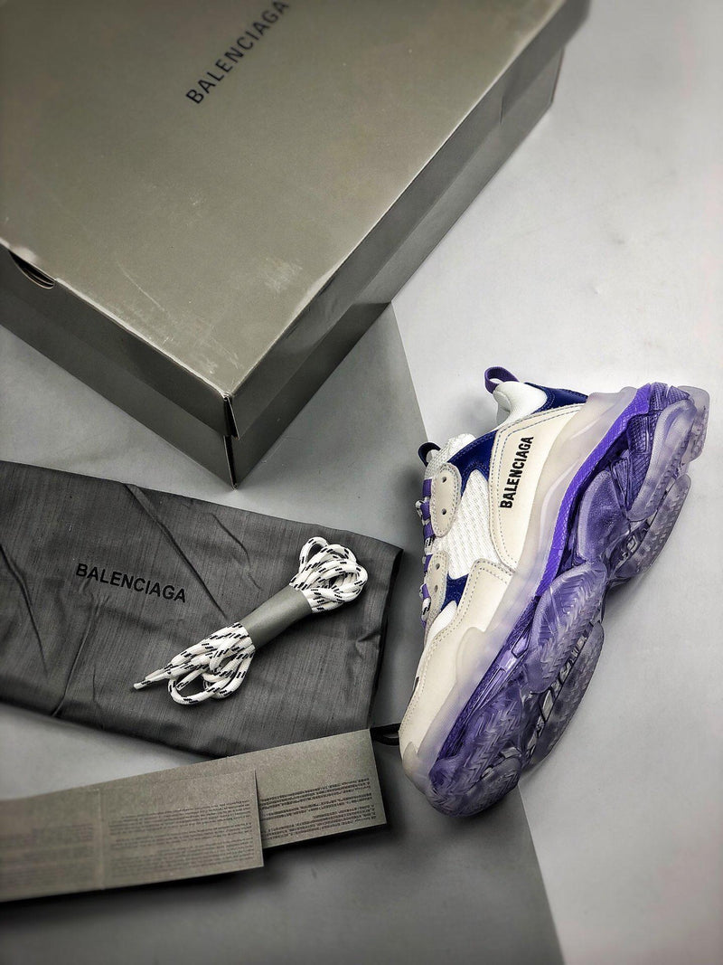 Balenciaga Triple S clear sole "Blue"