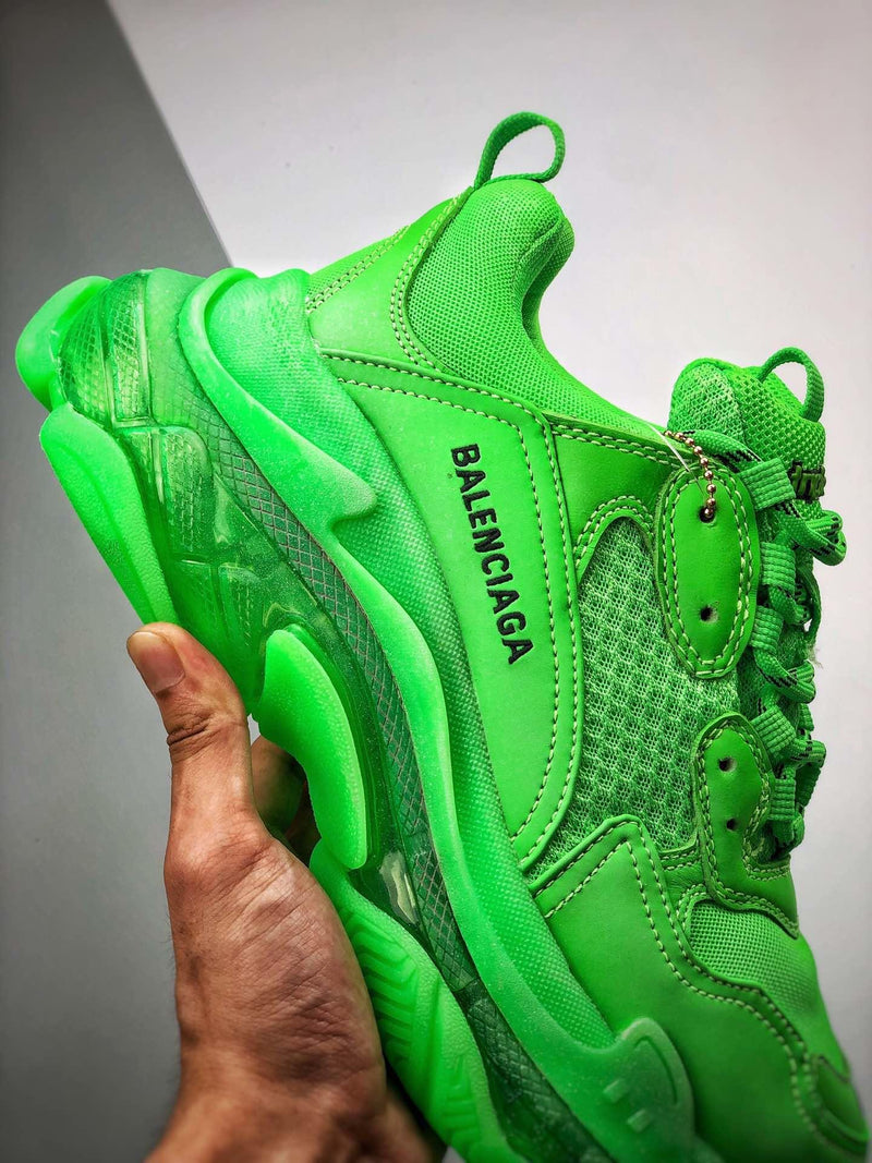 Balenciaga Triple S clear sole "Green"