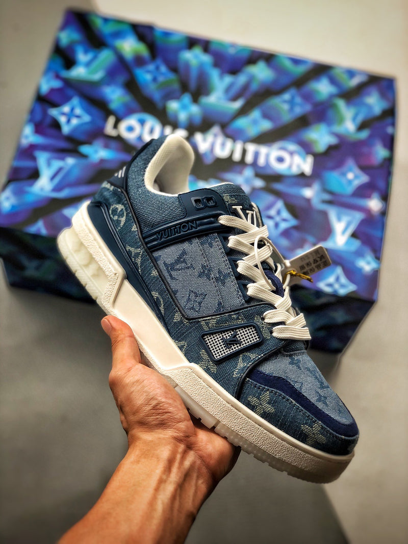 LV Trainer "Denim Monogram"