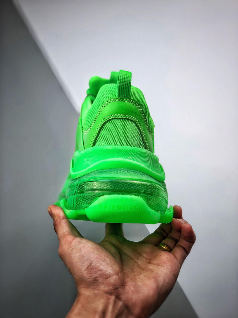 Balenciaga Triple S clear sole "Green"