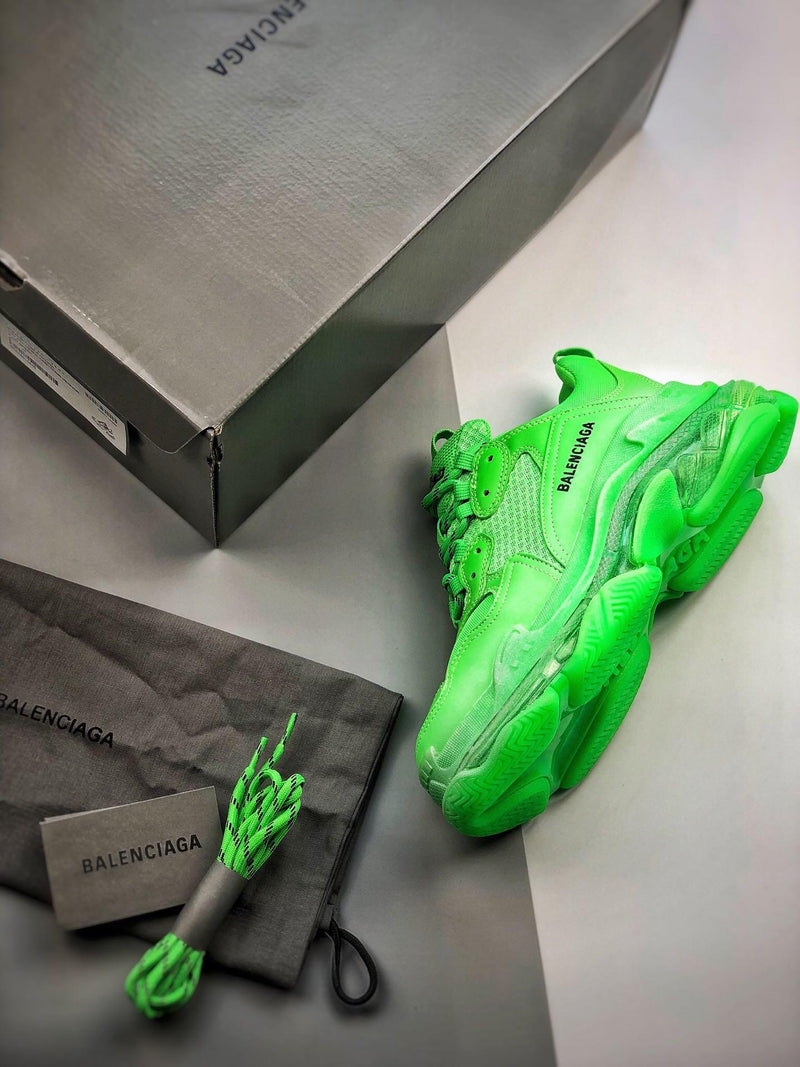 Balenciaga Triple S clear sole "Green"