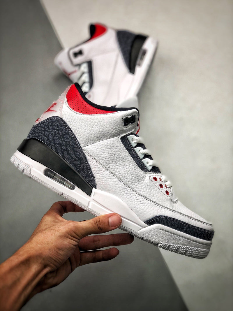 Air Jordan 3 Retro "Denim Fire Red"