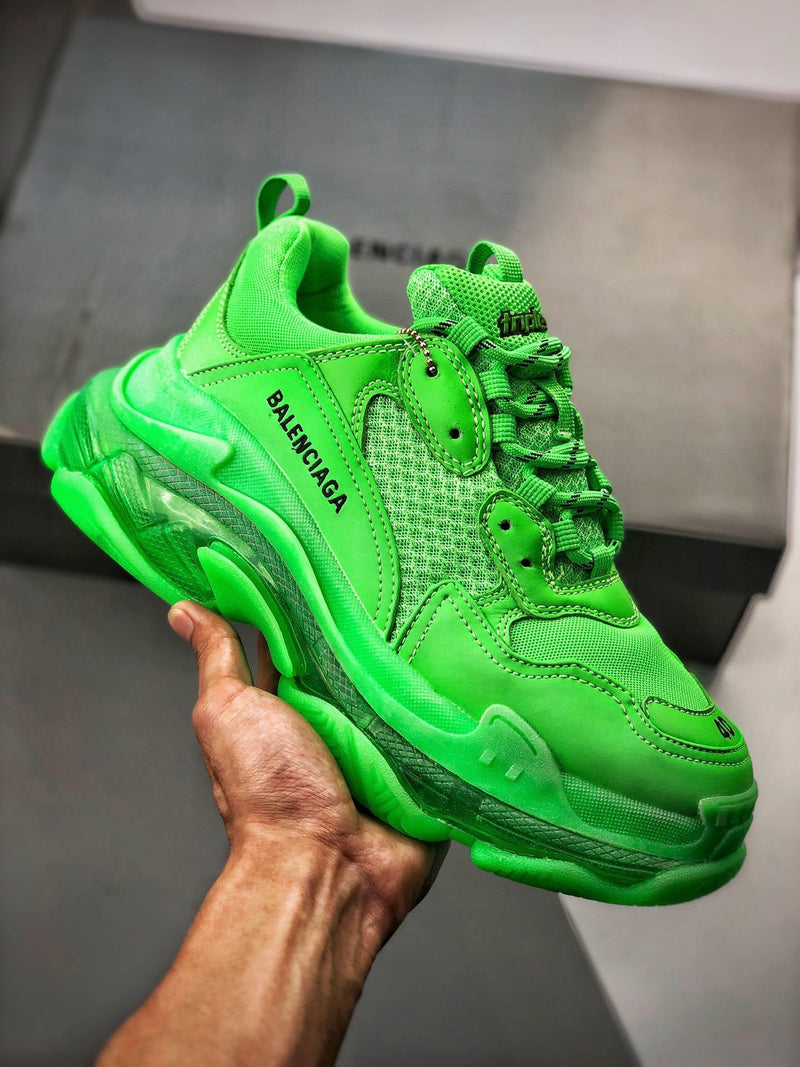 Balenciaga Triple S clear sole "Green"