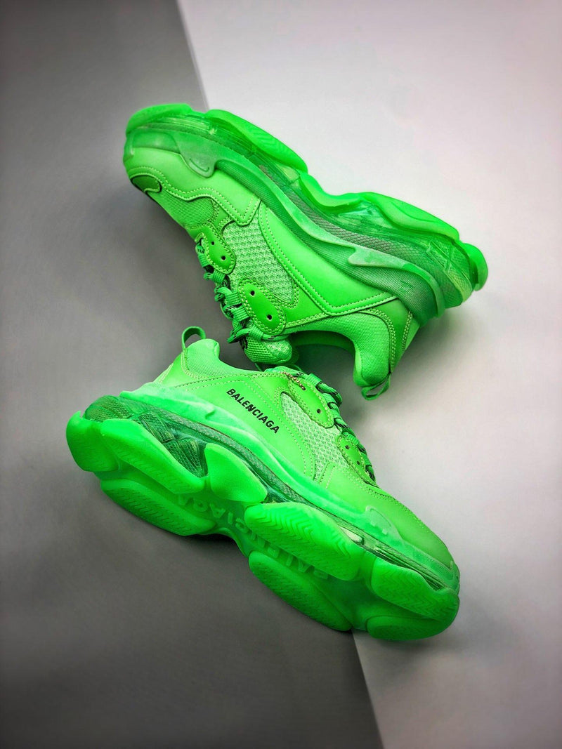 Balenciaga Triple S clear sole "Green"