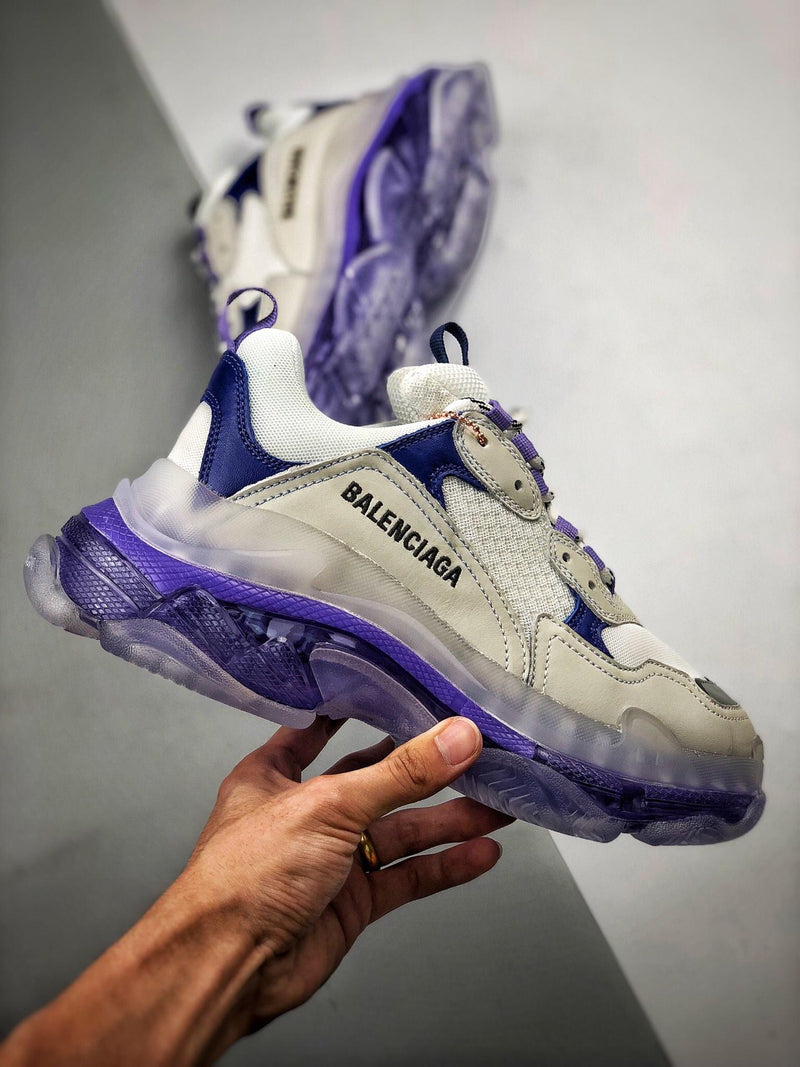 Balenciaga Triple S clear sole "Blue"