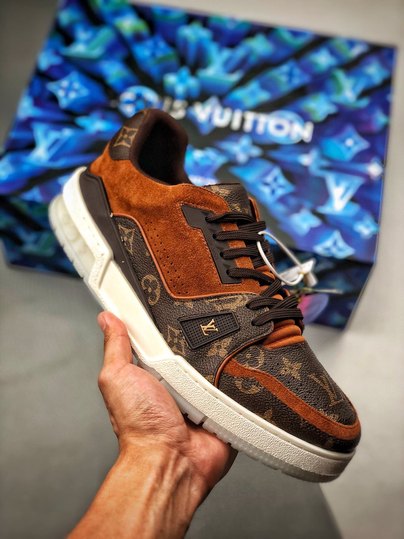 LV Trainer "Suede Monogram"