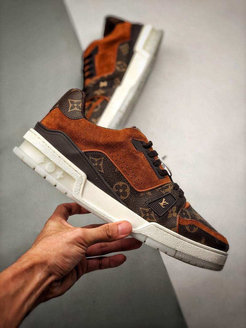 LV Trainer "Suede Monogram"